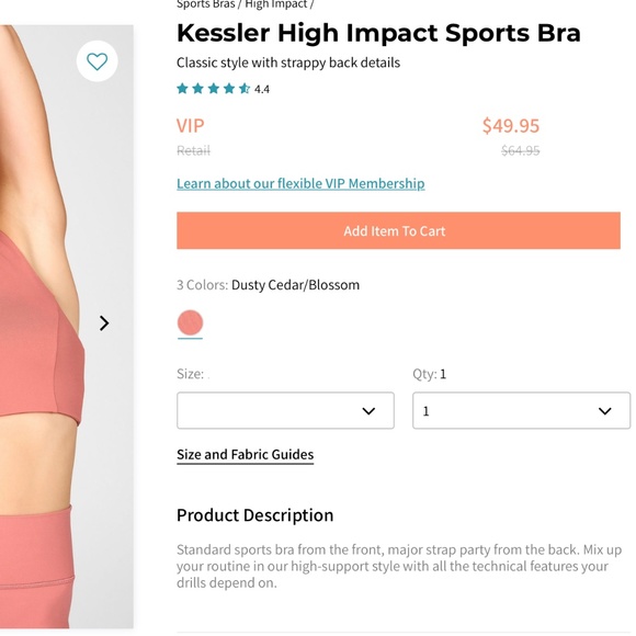 Fabletics High Impact Sports Bra Strappy Criss Cross Back Dusty Cedar Blossom - Picture 11 of 12